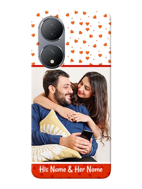 Custom Vivo T2 5G Phone Back Covers: Orange Love Symbol Design