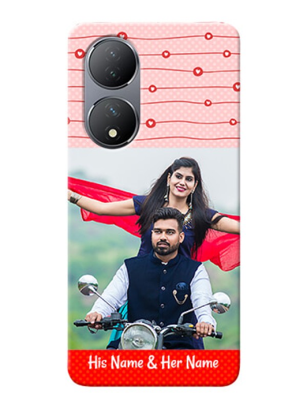 Custom Vivo T2 5G Custom Phone Cases: Red Pattern Case Design