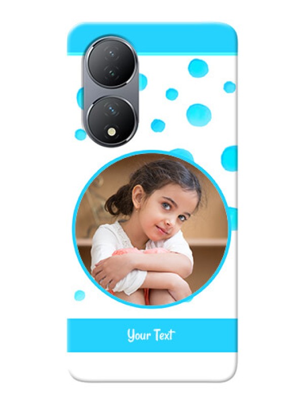 Custom Vivo T2 5G Custom Phone Covers: Blue Bubbles Pattern Design