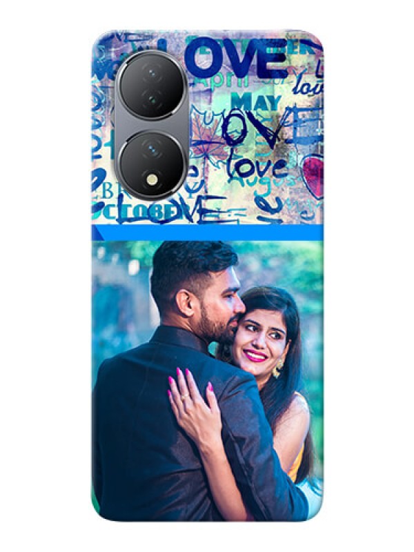 Custom Vivo T2 5G Mobile Covers Online: Colorful Love Design