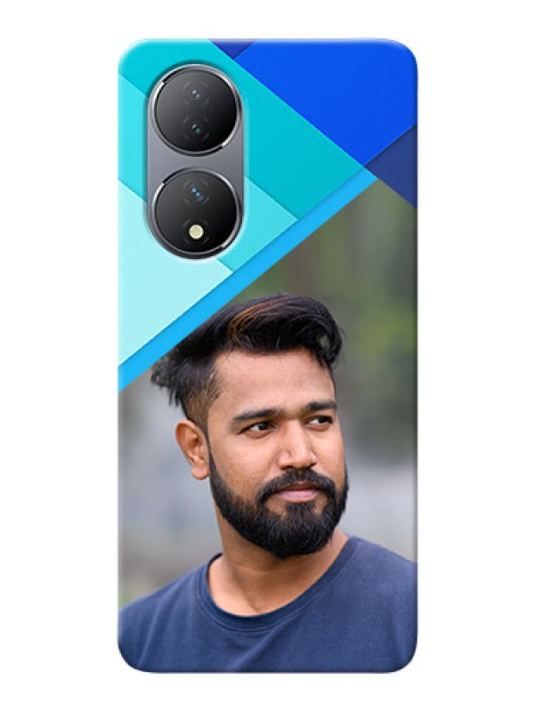 Custom Vivo T2 5G Phone Cases Online: Blue Abstract Cover Design