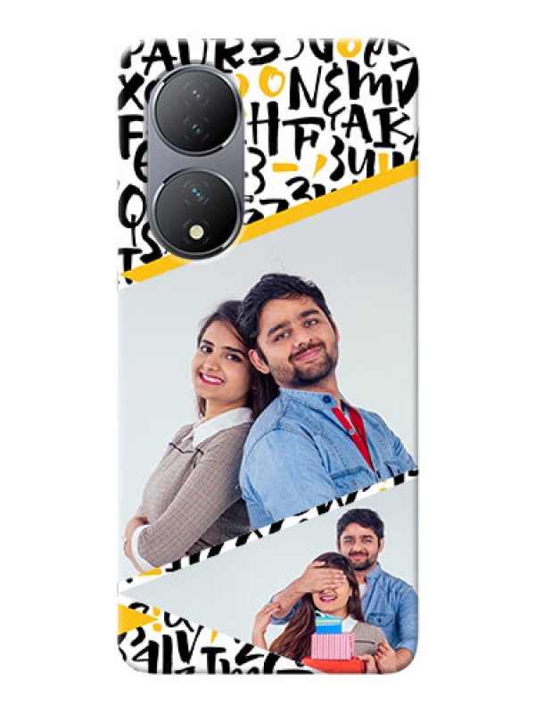 Custom Vivo T2 5G Phone Back Covers: Letters Pattern Design