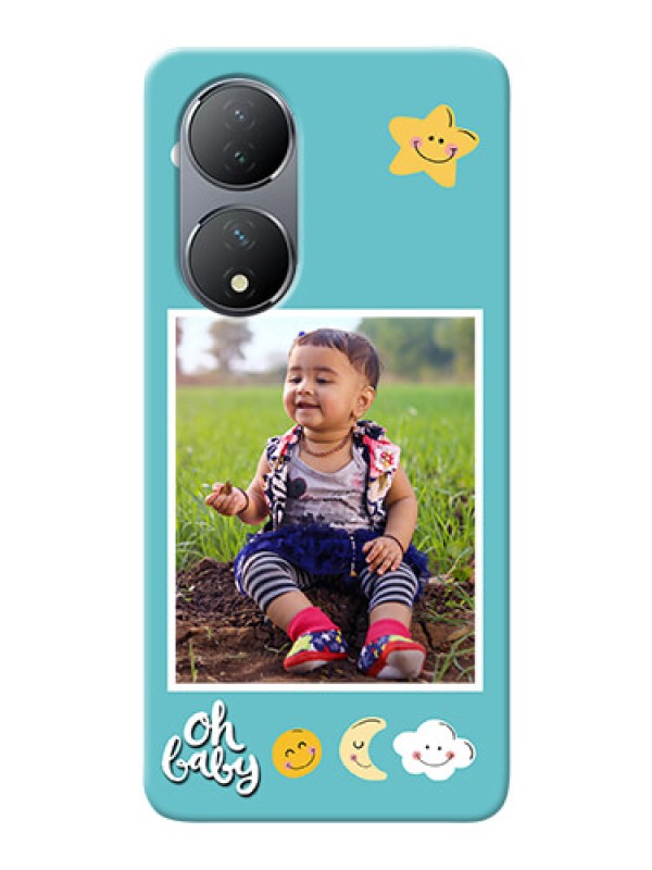 Custom Vivo T2 5G Personalised Phone Cases: Smiley Kids Stars Design