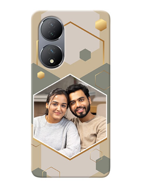 Custom Vivo T2 5G Phone Back Covers: Stylish Hexagon Pattern Design