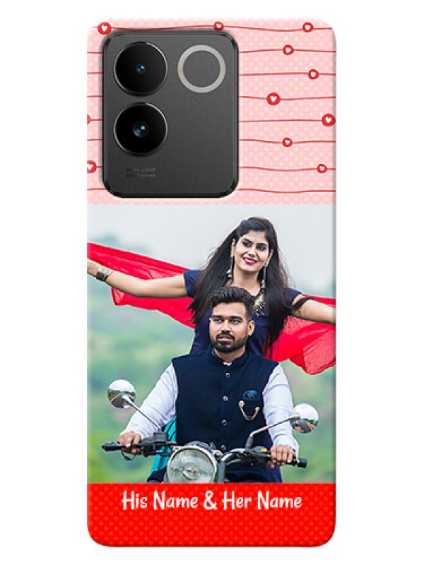Custom Vivo T2 Pro 5G Custom Phone Cases: Red Pattern Case Design