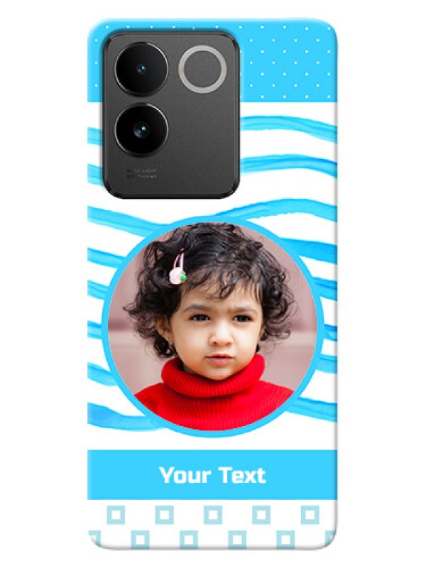 Custom Vivo T2 Pro 5G phone back covers: Simple Blue Case Design