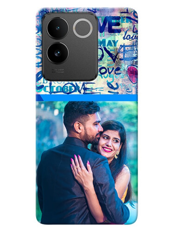 Custom Vivo T2 Pro 5G Mobile Covers Online: Colorful Love Design