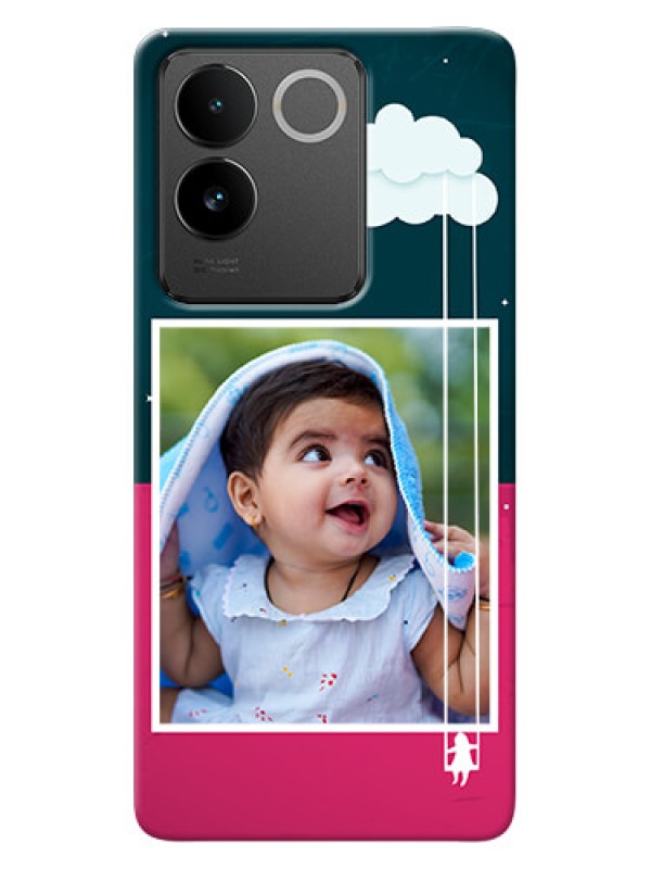 Custom Vivo T2 Pro 5G custom phone covers: Cute Girl with Cloud Design