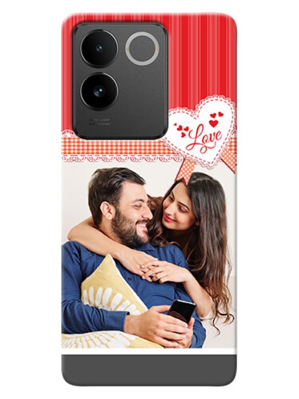 Custom Vivo T2 Pro 5G phone cases online: Red Love Pattern Design