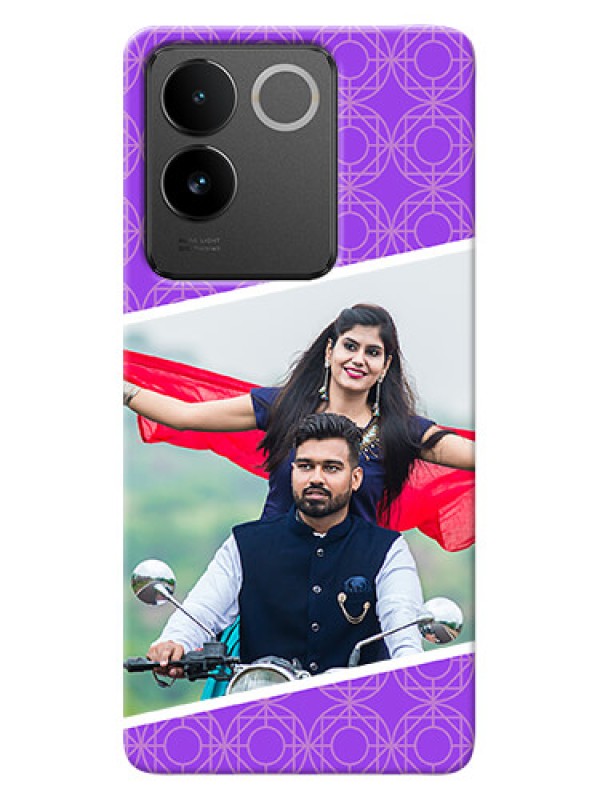 Custom Vivo T2 Pro 5G mobile back covers online: violet Pattern Design