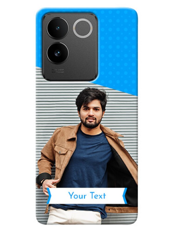 Custom Vivo T2 Pro 5G Personalized Mobile Covers: Simple Blue Color Dotted Design