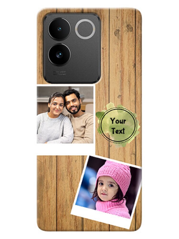 Custom Vivo T2 Pro 5G Custom Mobile Phone Covers: Wooden Texture Design