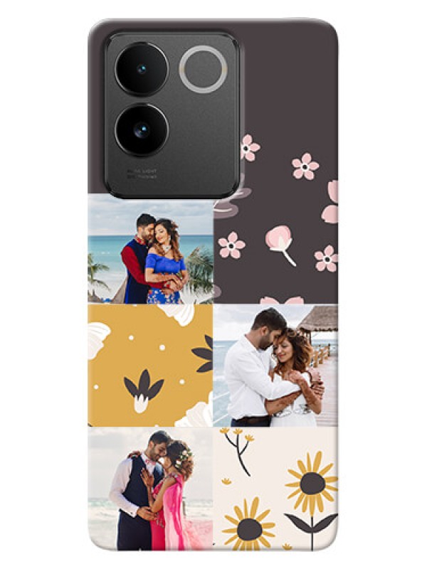Custom Vivo T2 Pro 5G phone cases online: 3 Images with Floral Design