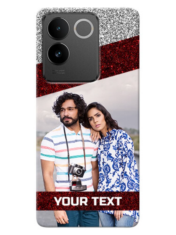 Custom Vivo T2 Pro 5G Mobile Cases: Image Holder with Glitter Strip Design