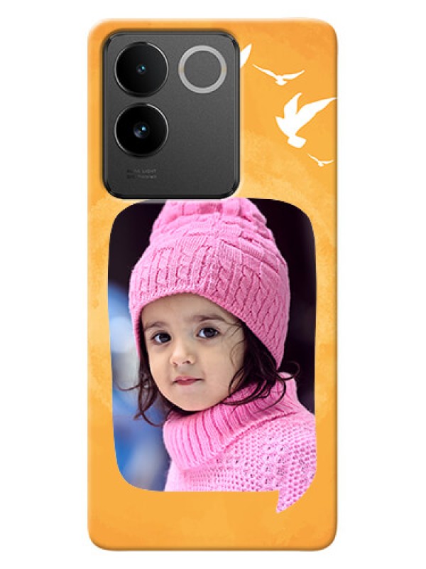 Custom Vivo T2 Pro 5G Phone Covers: Water Color Design with Bird Icons