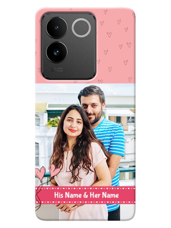 Custom Vivo T2 Pro 5G phone back covers: Love Design Peach Color