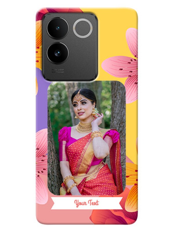 Custom Vivo T2 Pro 5G Mobile Covers: 3 Image With Vintage Floral Design