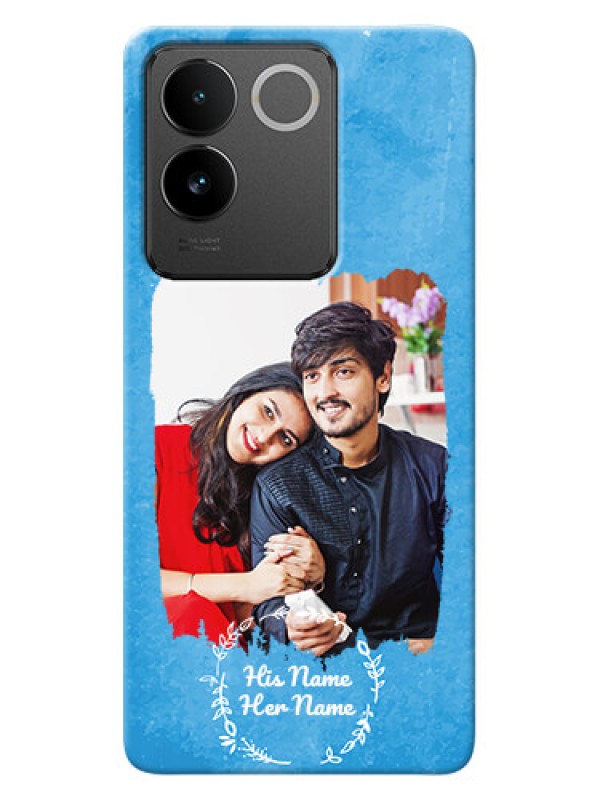 Custom Vivo T2 Pro 5G custom mobile cases: Blue Color Vintage Design