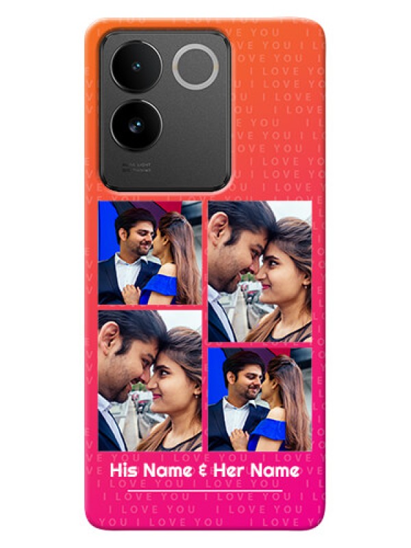 Custom Vivo T2 Pro 5G custom back covers: I Love You Pink Design