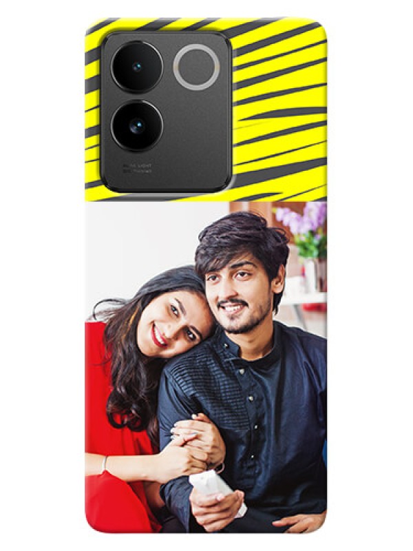 Custom Vivo T2 Pro 5G Personalised mobile covers: Yellow Abstract Design