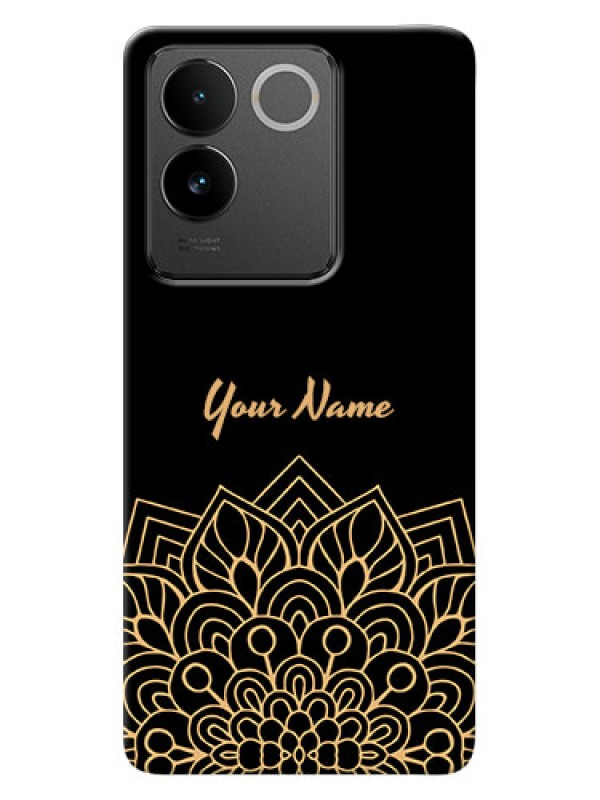 Custom Vivo T2 Pro 5G Custom Phone Case with Golden mandala Design