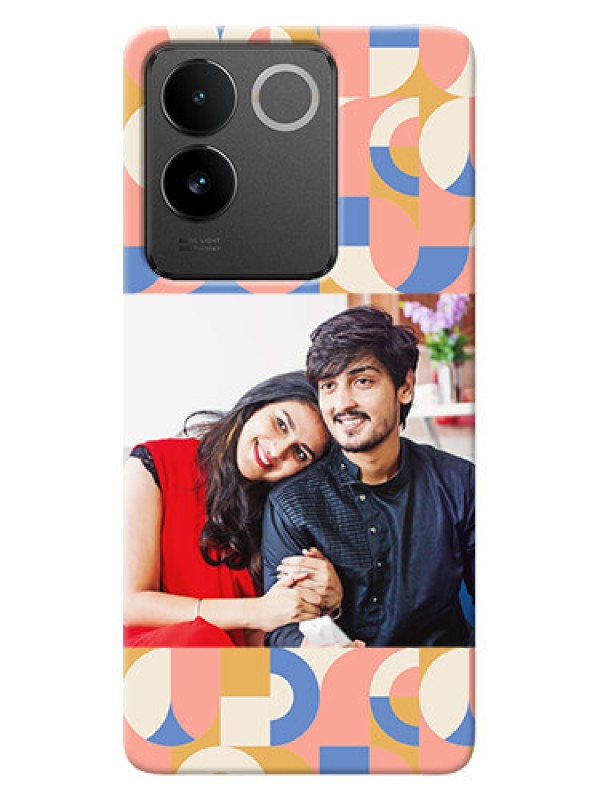 Custom Vivo T2 Pro 5G Photo Printing on Case with Semiwithcircle Maze Pattern Design