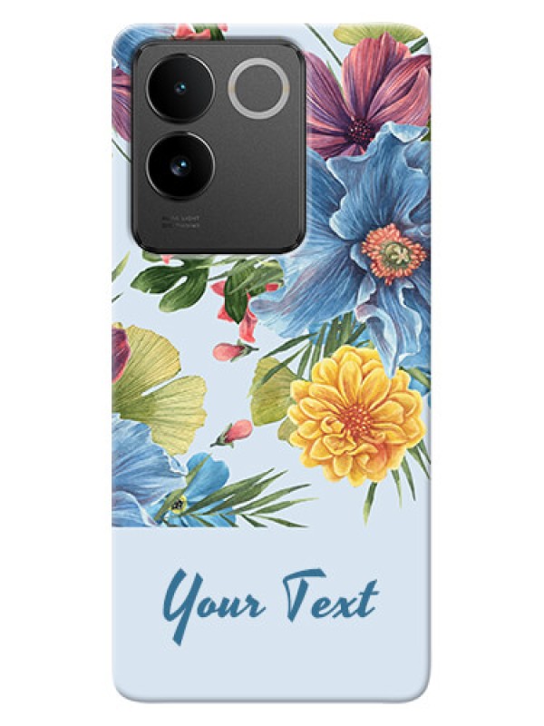 Custom Vivo T2 Pro 5G Custom Mobile Case with Stunning Watercolored Flowers Painting Design