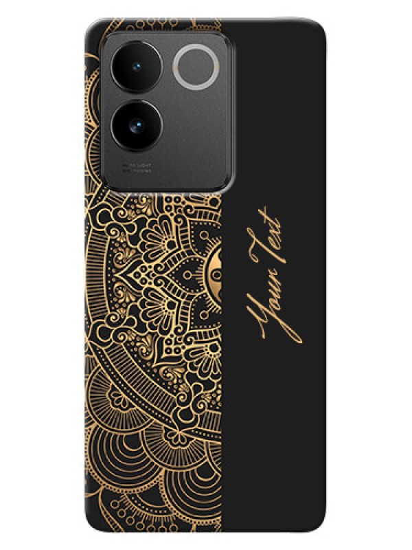 Custom Vivo T2 Pro 5G Photo Printing on Case with Mandala art with custom text Design