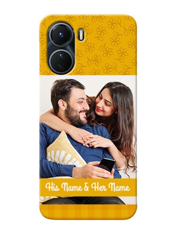 Custom Vivo T2x 5G mobile phone covers: Yellow Floral Design