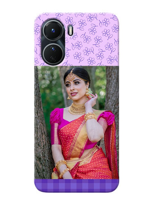 Custom Vivo T2x 5G Mobile Cases: Purple Floral Design