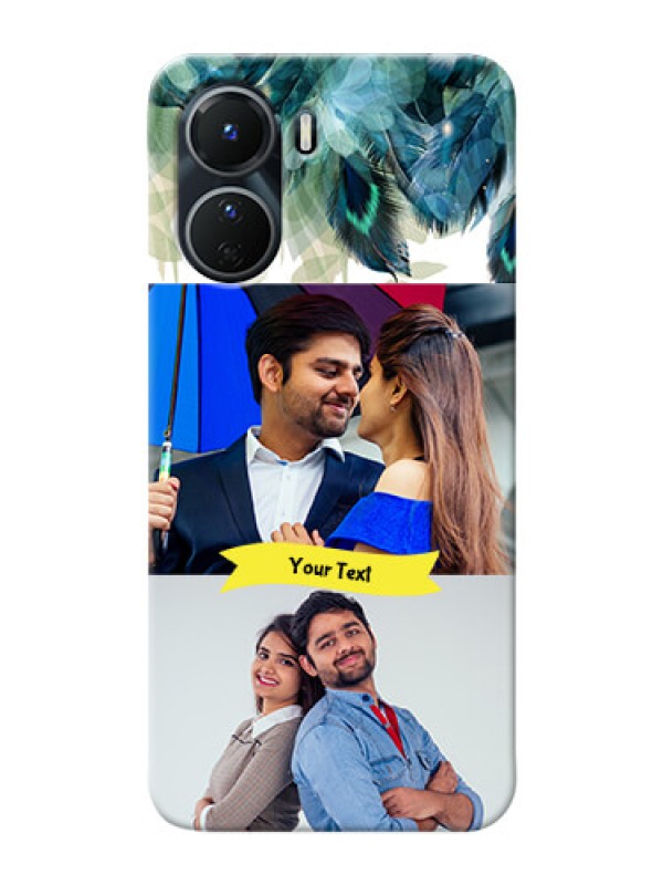 Custom Vivo T2x 5G Phone Cases: Image with Boho Peacock Feather Design