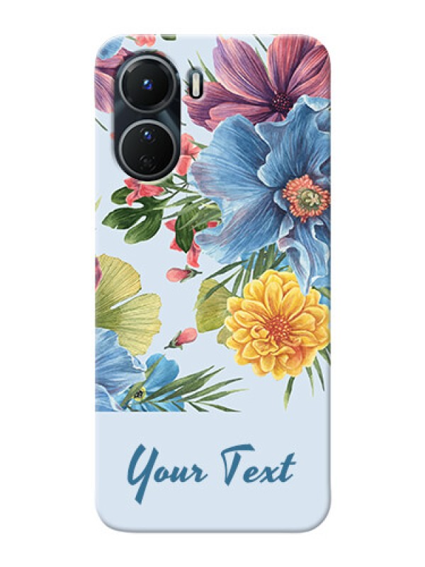 Custom Vivo T2X 5G Custom Phone Cases: Stunning Watercolored Flowers Painting Design