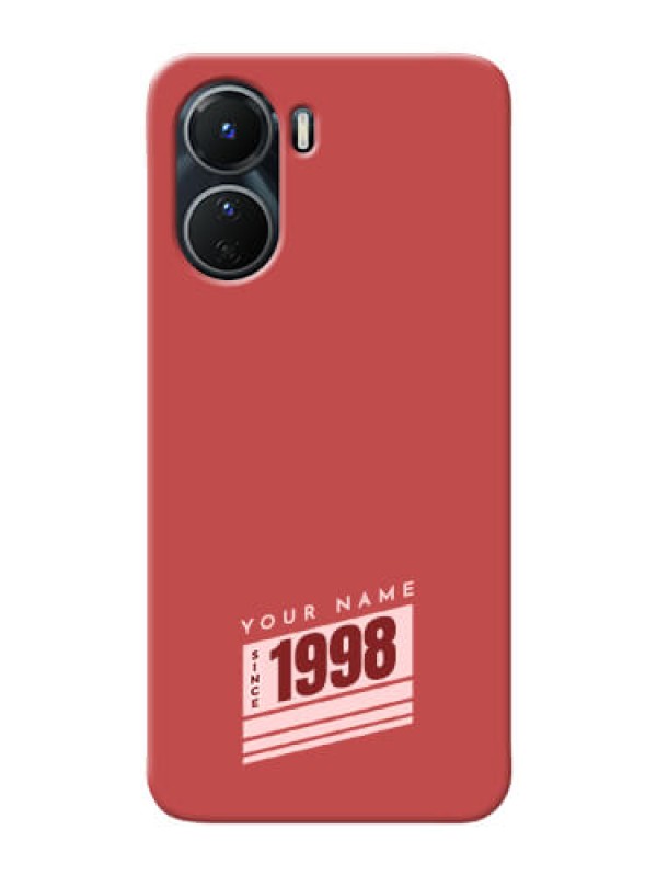 Custom Vivo T2X 5G Phone Back Covers: Red custom year of birth Design