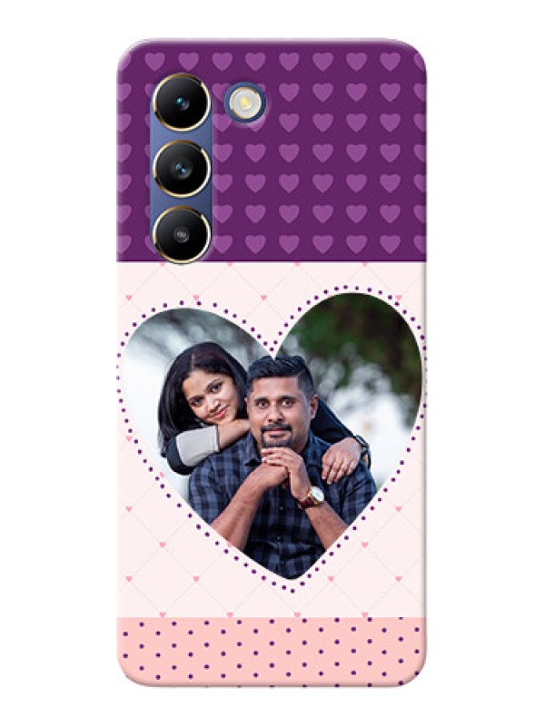 Custom Vivo T3 5G Mobile Back Covers: Violet Love Dots Design
