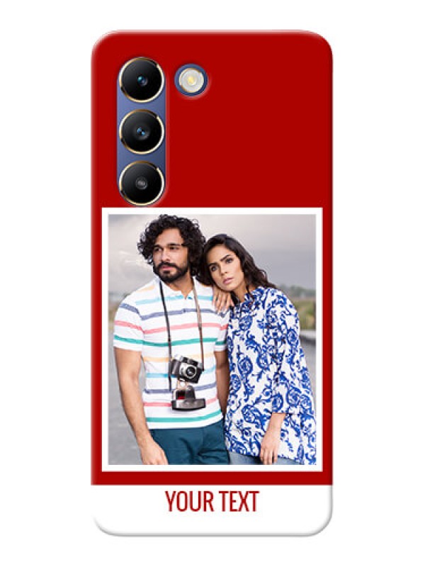 Custom Vivo T3 5G mobile phone covers: Simple Red Color Design