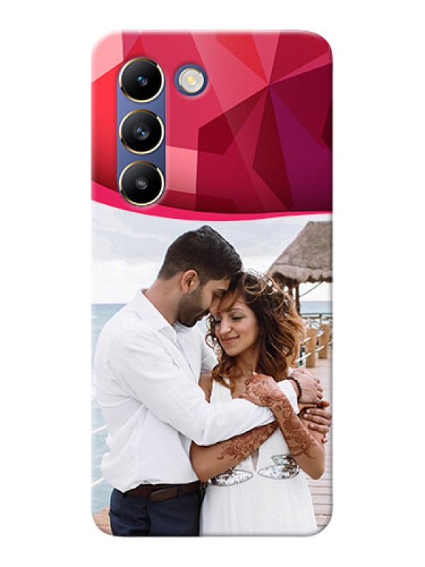 Custom Vivo T3 5G custom mobile back covers: Red Abstract Design