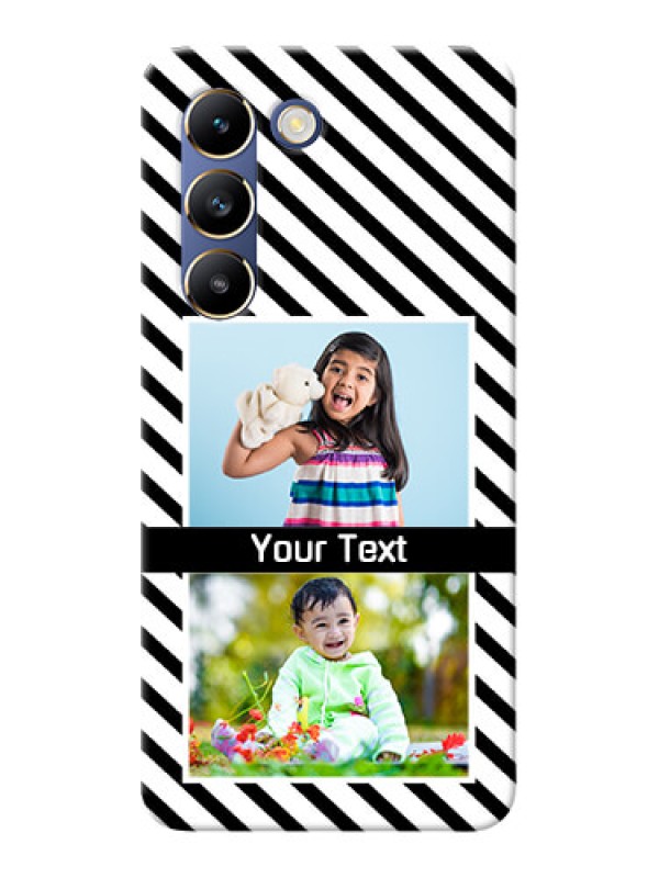 Custom Vivo T3 5G Back Covers: Black And White Stripes Design