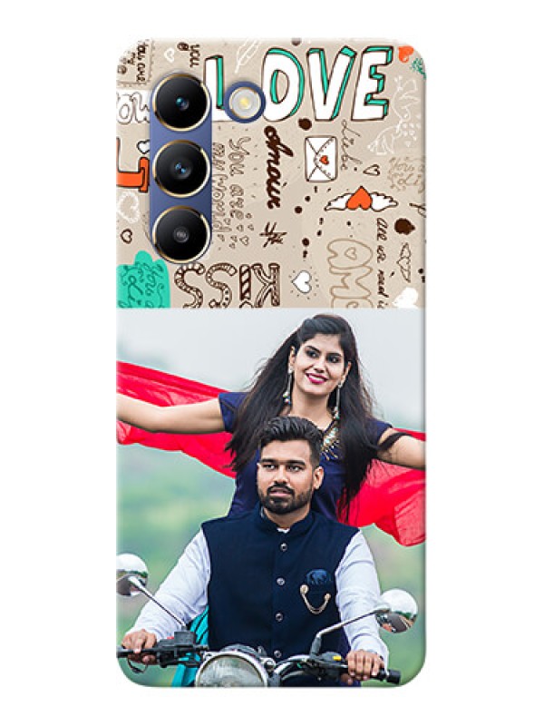 Custom Vivo T3 5G Personalised mobile covers: Love Doodle Pattern