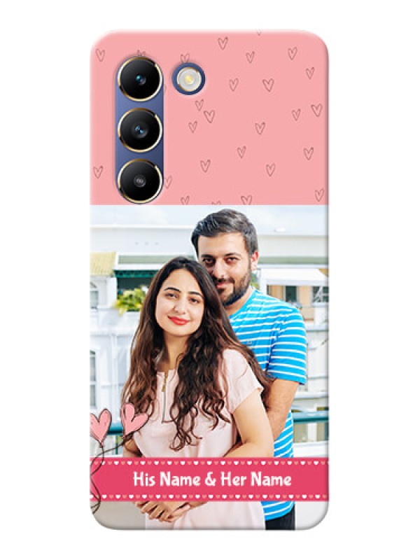 Custom Vivo T3 5G phone back covers: Love Design Peach Color