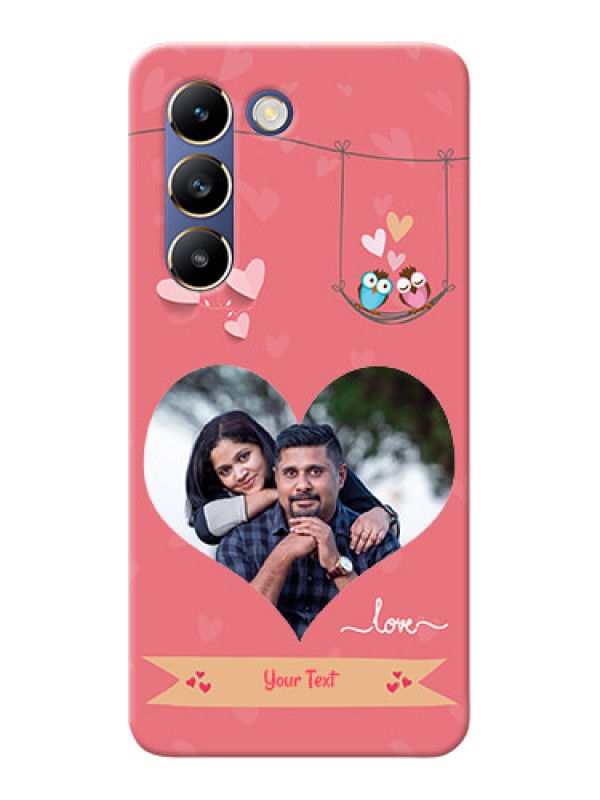 Custom Vivo T3 5G custom phone covers: Peach Color Love Design