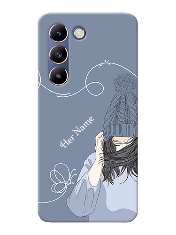 Custom Vivo T3 5G Custom Mobile Case with Girl in winter outfit Design
