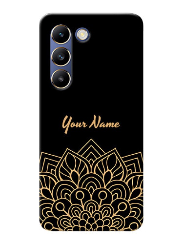 Custom Vivo T3 5G Custom Phone Case with Golden mandala Design