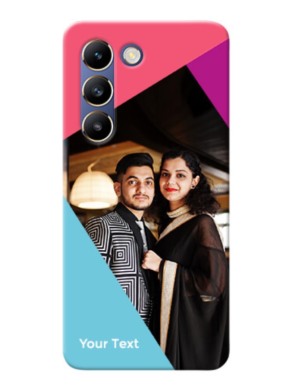 Custom Vivo T3 5G Custom Mobile Case with Stacked Triple colour Design