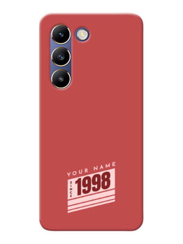 Custom Vivo T3 5G Custom Phone Case with Red custom year of birth Design