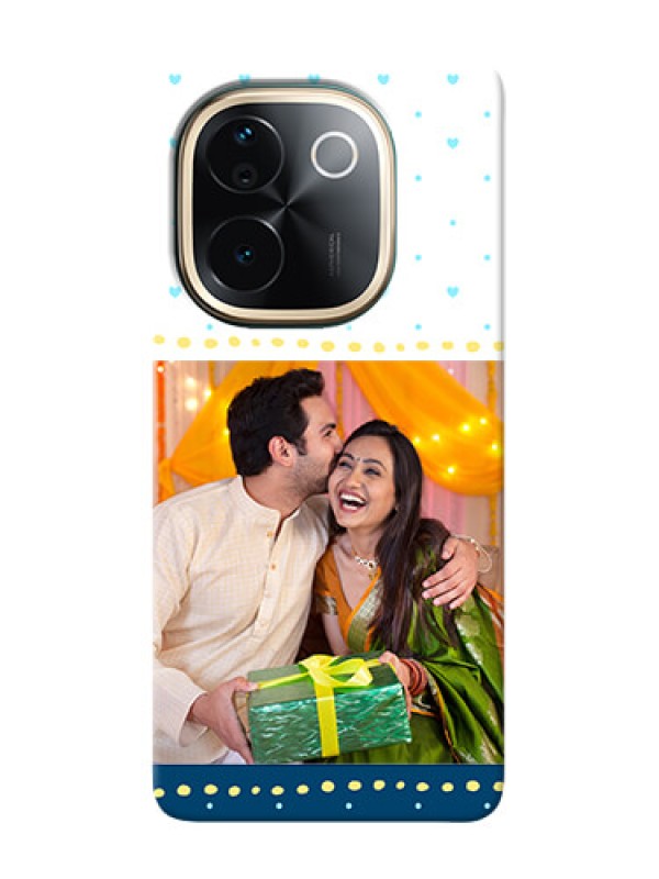 Custom Vivo T3 Pro 5G Phone Covers: White and Blue Abstract Design