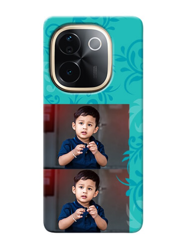 Custom Vivo T3 Pro 5G Mobile Cases with Photo and Green Floral Design