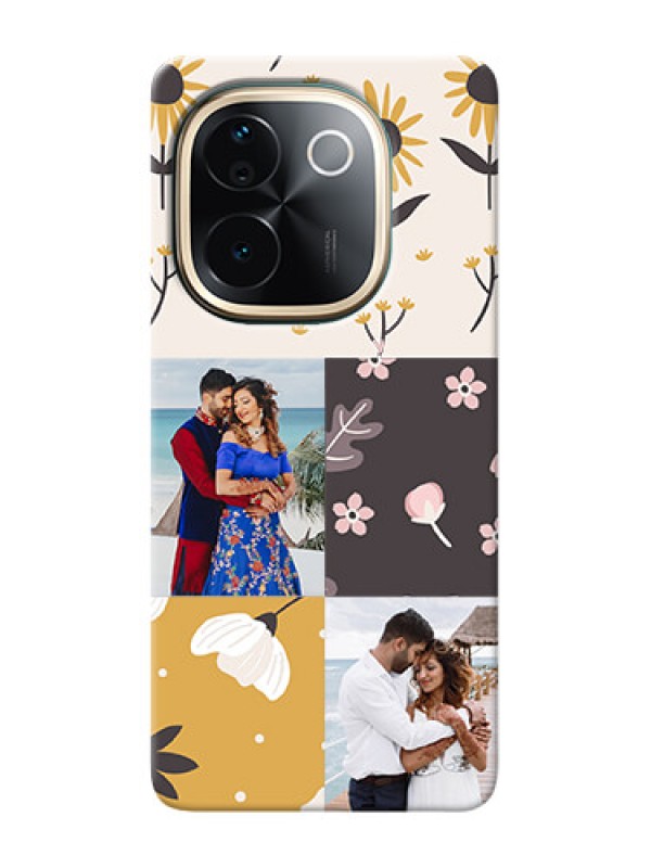 Custom Vivo T3 Pro 5G phone cases online: 3 Images with Floral Design