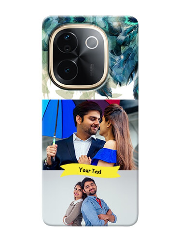 Custom Vivo T3 Pro 5G Phone Cases: Image with Boho Peacock Feather Design