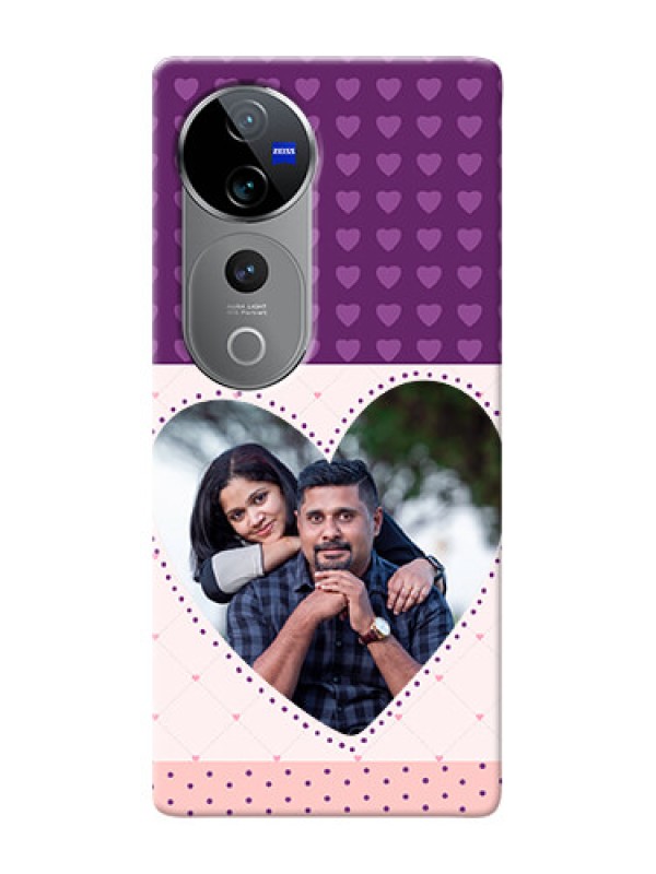 Custom Vivo T3 Ultra Mobile Back Covers: Violet Love Dots Design