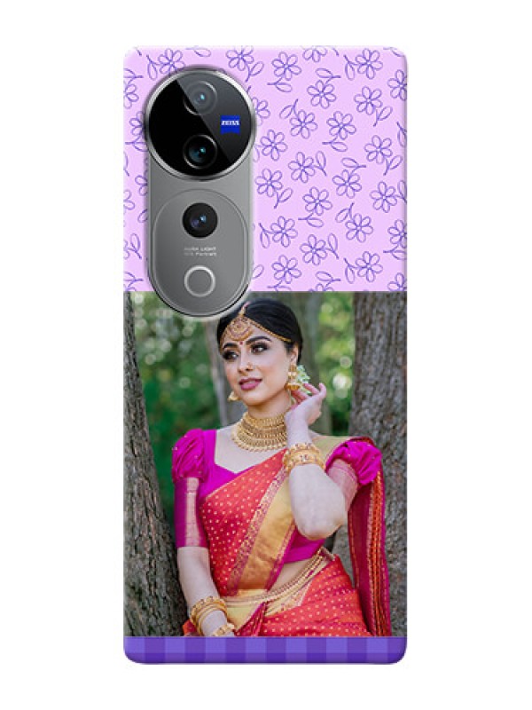 Custom Vivo T3 Ultra Mobile Cases: Purple Floral Design